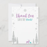 Lila und Türkis Winter Wonderland Dankeschön-Karte