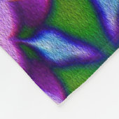 Lila und türkisfarbene Abstrakte Kunst Fleecedecke (Ecke)