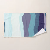 Lila und türkisfarbene Streifen Badhandtuch Set (Handtuch)