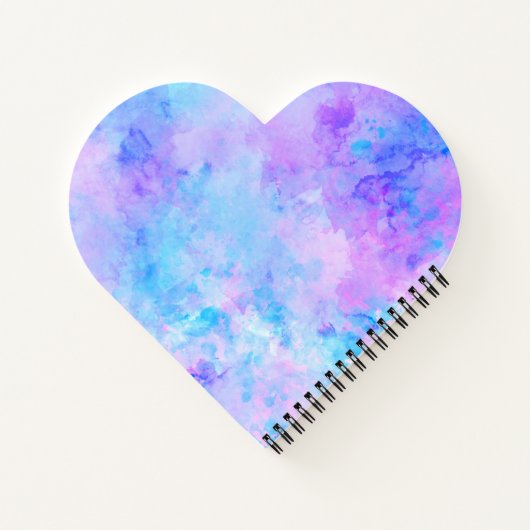 Lila und türkisfarbene Wasserfarben Notizblock (Rückseite)