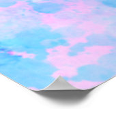 Lila und türkisfarbene Wasserfarben Poster (Ecke)