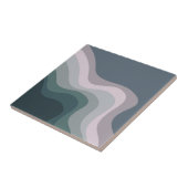 Lila und türkisfarbene Wellen im Retrostil Fliese (Seite)