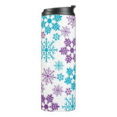 LILA UND TURQUOISE WINTERSCHNEE THERMOSBECHER (Nach links gedreht)