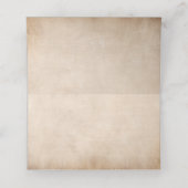 Lila und vergoldete Rose Platzkarte (Innenseite Aufgefaltet)