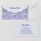 Lila und Verziertes Paisley-Muster Visitenkarte (Vorne/Hinten)