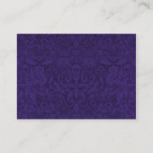 Lila und Vintage Gold-Hochzeitkarte Begleitkarte (Rückseite)