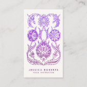 Lila und violette Bohemische Wasserfarbe Visitenkarte (Vorderseite)