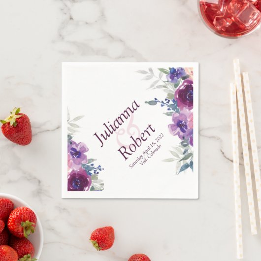 Lila und violette Servietten (Beispiel)