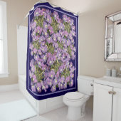 LILA UND WEIß BLÜHEND DUSCHVORHANG (Beispiel)