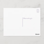 Lila und weiß Danke - Hochzeitsfeier Postkarte (Rückseite)