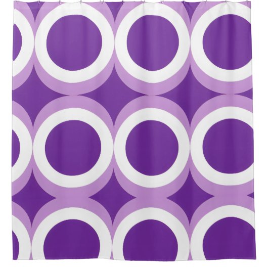 Lila und weiß duschvorhang (Vorderseite)