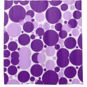 Lila und weiß duschvorhang (Vorderseite)