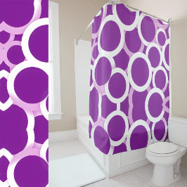 Lila und weiß duschvorhang