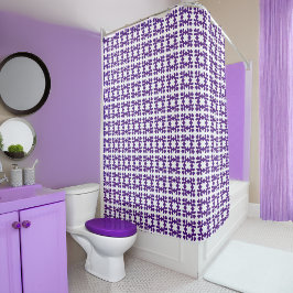 Lila und weiß duschvorhang