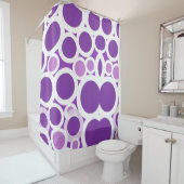 Lila und weiß duschvorhang (Beispiel)