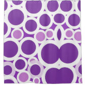 Lila und weiß duschvorhang (Vorderseite)