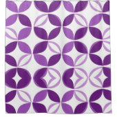 Lila und weiß duschvorhang (Vorderseite)