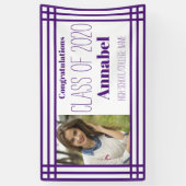 Lila und weiß ein Foto Geometric Grad Banner (Vertikal)