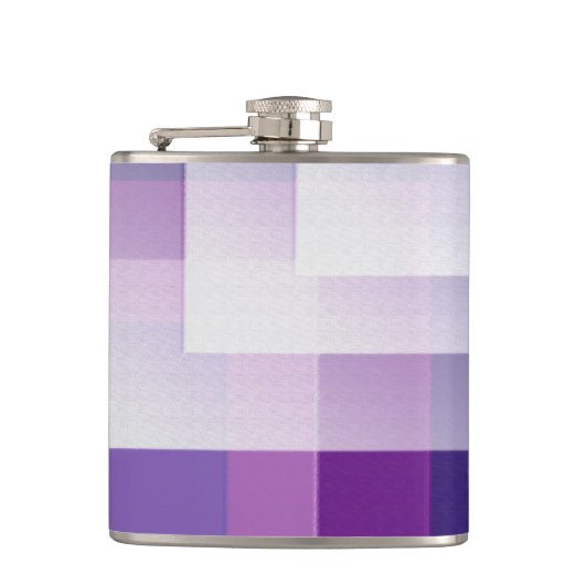 Lila und weiß flachmann (Vorderseite)