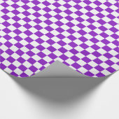 Lila und weiß kariert geschenkpapier (Ecke)