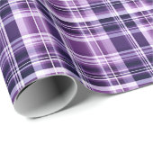 Lila und weiß Kariert Geschenkpapier (Rolleneckpunkt)