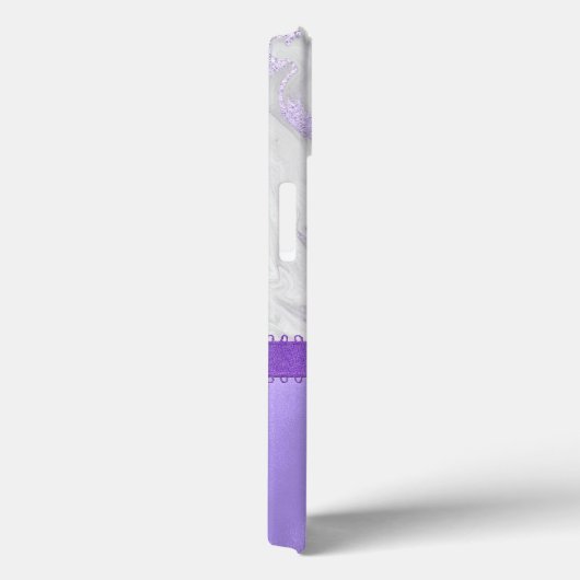 Lila und weiß Marmor Case-Mate iPhone Hülle (Rückseite / Rechts)