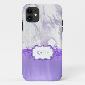 Lila und weiß Marmor Case-Mate iPhone Hülle