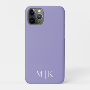 Lila und weiß   Modernes Monogramm Case-Mate iPhone Hülle