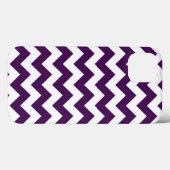 Lila und weiß Zigzag Case-Mate iPhone Hülle (Rückseite (Horizontal))