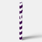 Lila und weiß Zigzag Case-Mate iPhone Hülle (Rückseite / Rechts)