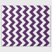 Lila und weiß Zigzag Geschenkpapier (Flach)