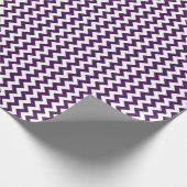 Lila und weiß Zigzag Geschenkpapier (Ecke)