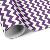 Lila und weiß Zigzag Geschenkpapier (Rolleneckpunkt)