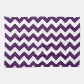 Lila und weiß Zigzag Handtuch (Horizontal)
