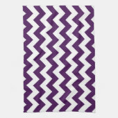 Lila und weiß Zigzag Handtuch (Vertikal)