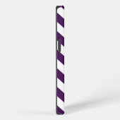 Lila und weiß Zigzag iPhone Hülle (Rechte Seite)