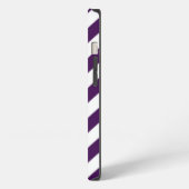 Lila und weiß Zigzag iPhone Hülle (Linke Seite)
