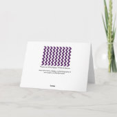 Lila und weiß Zigzag Karte (Rückseite)