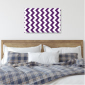 Lila und weiß Zigzag Leinwanddruck (Insitu (Schlafzimmer))