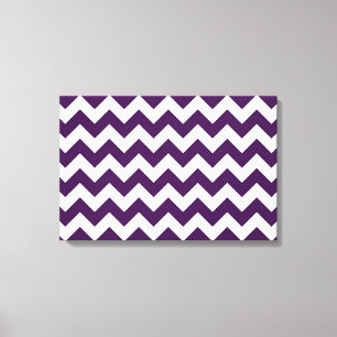 Lila und weiß Zigzag Leinwanddruck