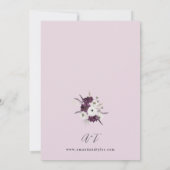 Lila- und Weißblumenhochzeit - Lavendel V2 Einladung (Rückseite)