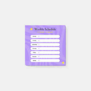 Lila und weiße Abstrakte Formen Post-it Klebezettel