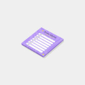 Lila und weiße Abstrakte Formen Post-it Klebezettel (angewinkelt)