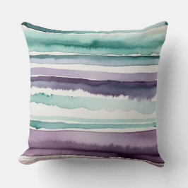 lila und weiße abstrakte Streifen Kissen