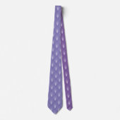Lila und weiße Art Deco Muster Neck Tie Krawatte (Vorderseite)