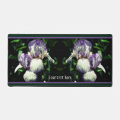 Lila und weiße Barti-Blume Personalisiert Schreibtischunterlage (Vorderseite)