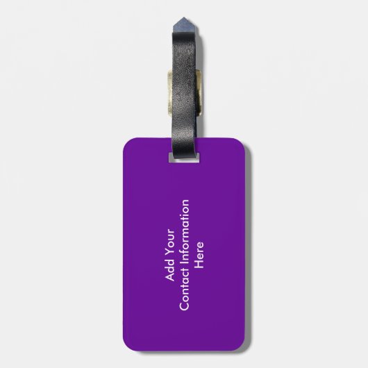 Lila und weiße Behalt-Ruhe und Teach On Gepäckanhänger (Rückseite vertikal)