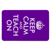 Lila und weiße Behalt-Ruhe und Teach On Magnet (Horizontal)