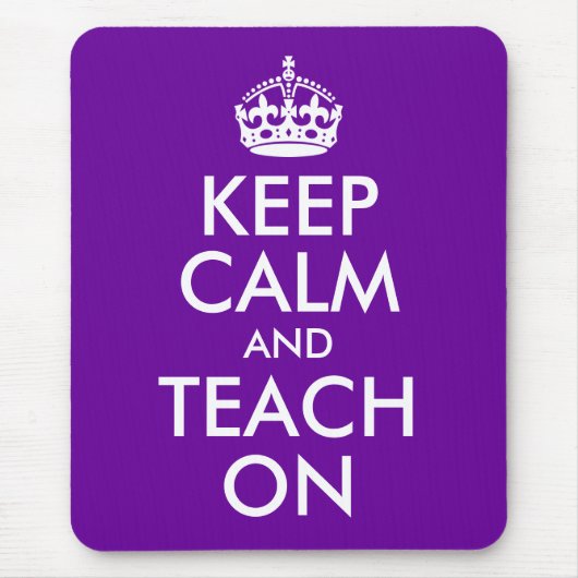 Lila und weiße Behalt-Ruhe und Teach On Mousepad (Vorne)