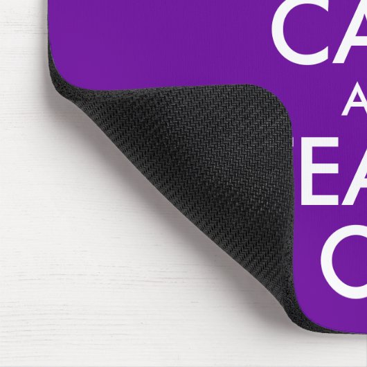 Lila und weiße Behalt-Ruhe und Teach On Mousepad (Ecke)